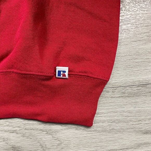 Vintage Sweatshirt Mens Large Red 90s Russell Athletic St Josephs Academy - Picture 3 of 9